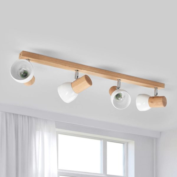 Spot-Light Plafonnier fonctionnel Svenda, 4 lampes Spot-Light