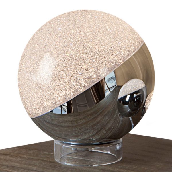 Schuller Valencia Lampe à poser LED Sphere, chromé, Ø 20 cm Schuller Valencia