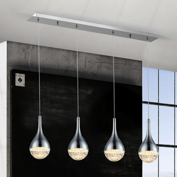 Schuller Valencia Suspension LED Elie à 4 lampes Schuller Valencia