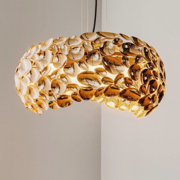 Schuller Valencia Suspension LED Narisa Ø 46 cm doré rosé/brune Schuller Valencia