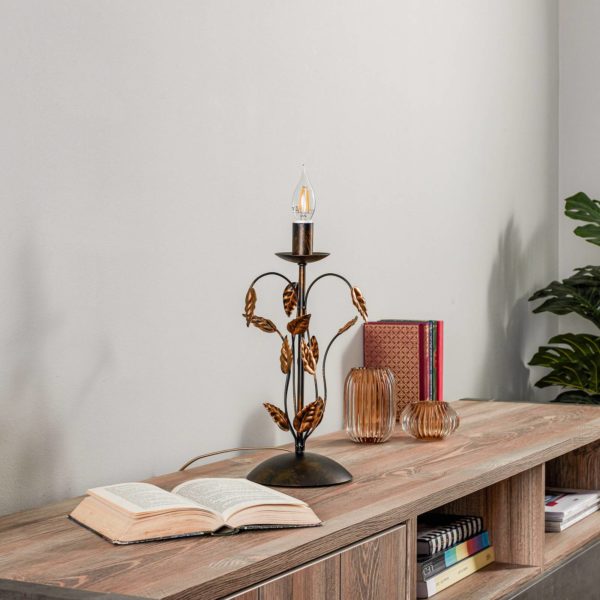 ONLI Lampe à poser Collana métal à 1 lampe bronze ONLI