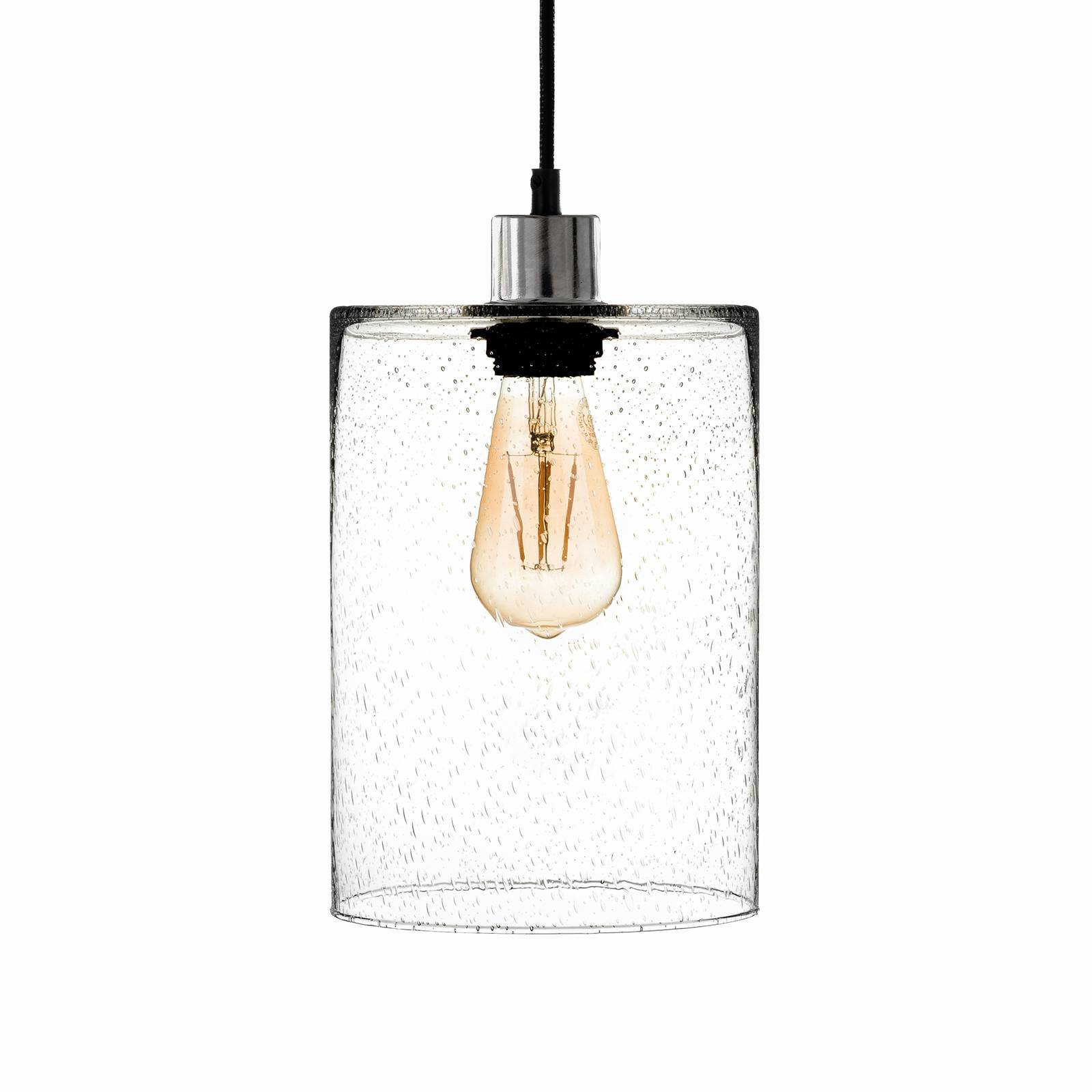 Solbika Lighting Suspension Soda Cylindre verre clair Ø 18cm Solbika Lighting