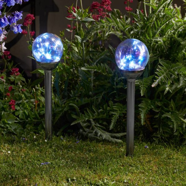 SMART GARDEN Lampe sur piquet solaire LED Firefly Opal lot de 4 SMART GARDEN