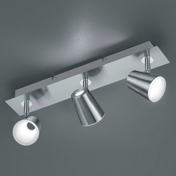 Trio Lighting Plafonnier Narcos – à 3 lampes en nickel mat Trio Lighting