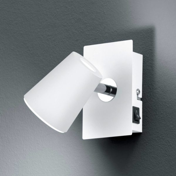 Trio Lighting Spot mural LED Narcos blanc avec tête inclinable Trio Lighting