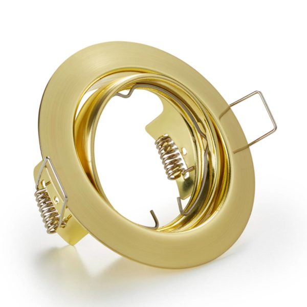 Trio Lighting Lampe encastrable Jura ronde en laiton Trio Lighting