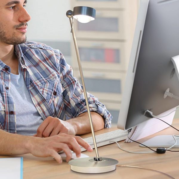 Top Light Lampe de table LED Puk Table Single chrome mat Top Light