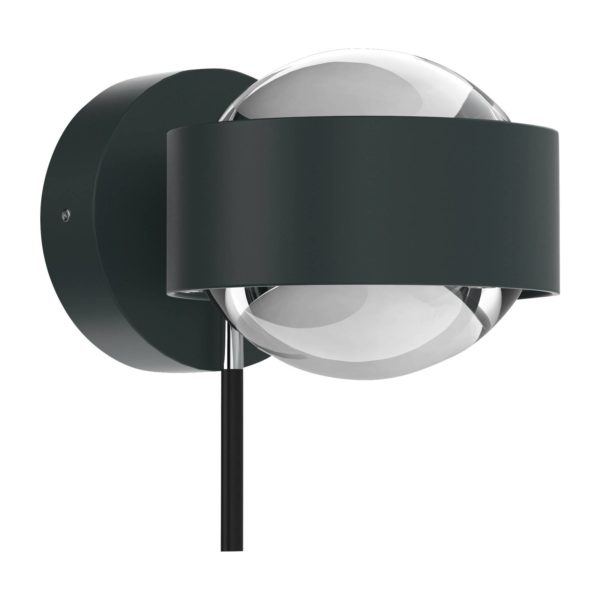 Top Light Puk Mini Wall+ LED, lentilles transparentes, anthracite/chrome Top Light