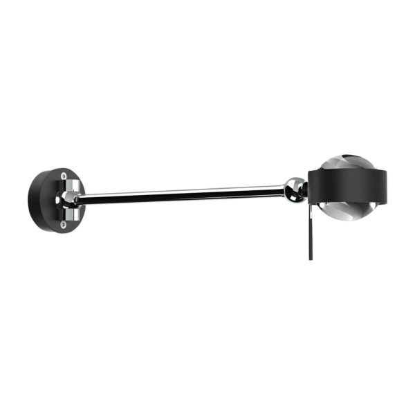 Top Light Puk Mini Hotel LED 30cm lentilles claires, noir/chrome Top Light