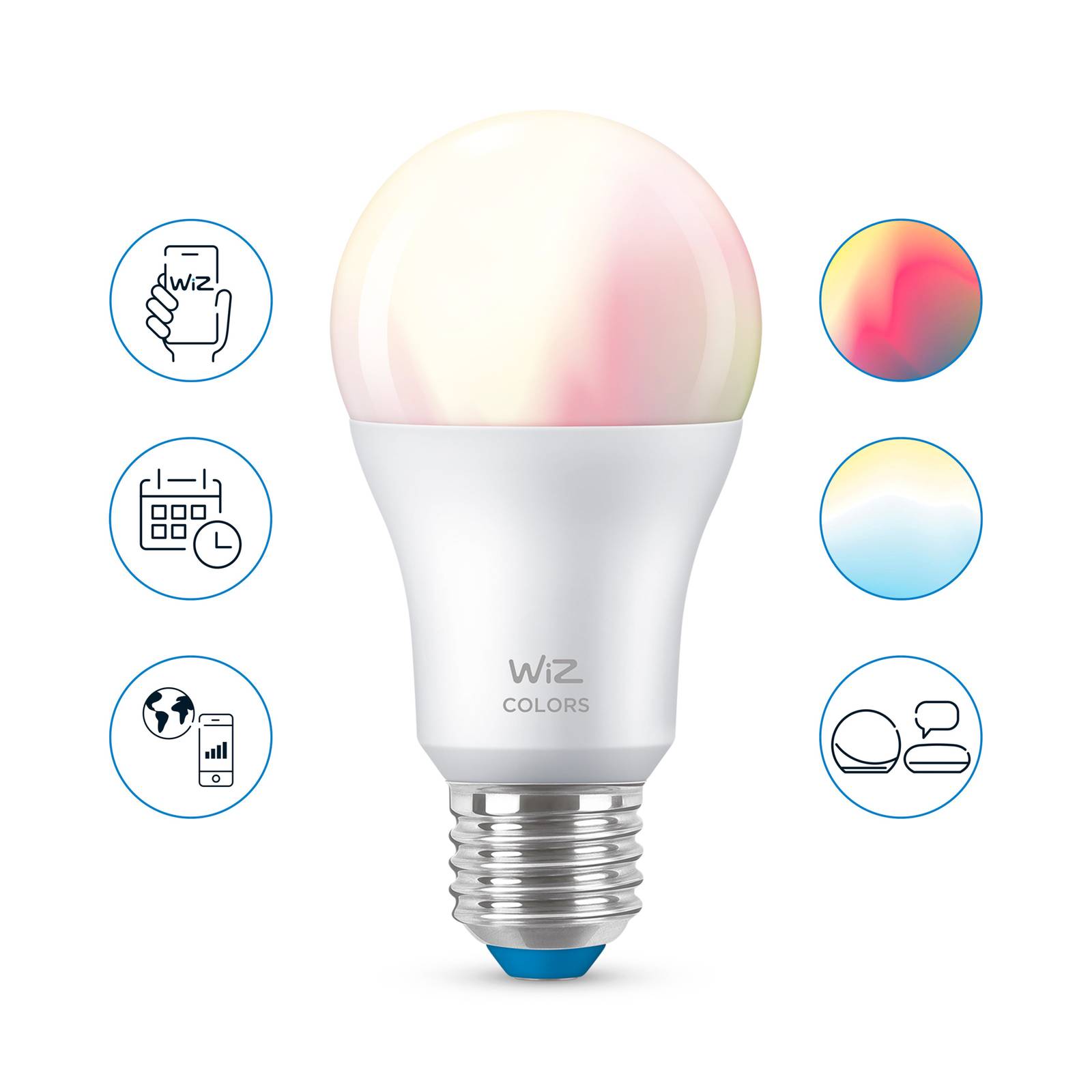 WiZ A60 ampoule LED Wi-Fi E27 8W RVB WiZ