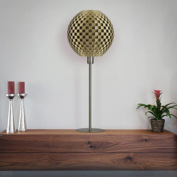 Tagwerk Lampe à poser Tressage sphère avec pied