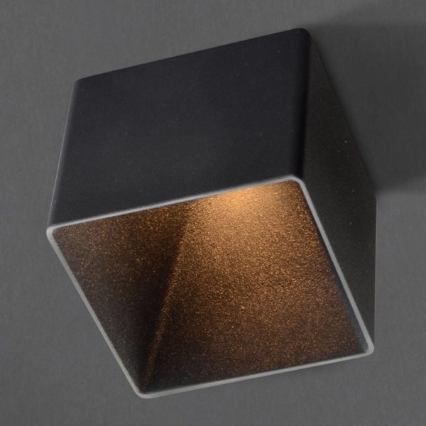 The Light Group GF design Blocky lampe encastrable IP54 noir 3.000 K The Light Group