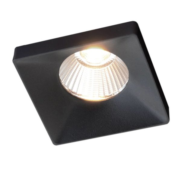 The Light Group GF design Squary lampe encastrable IP54 noir 2.700 K The Light Group