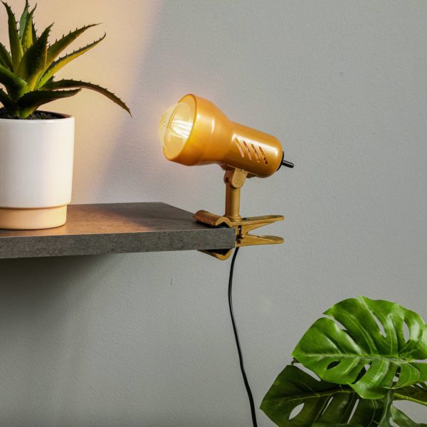 TEMAR LIGHTING Lampe à pince KD Gold avec prise