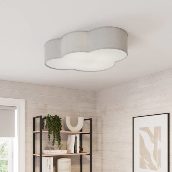 TK Lighting Plafonnier Cloud en tissu