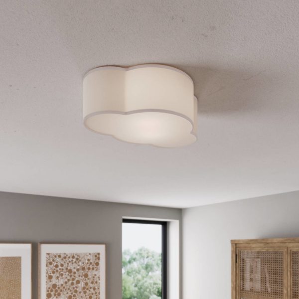 TK Lighting Plafonnier Cloud en tissu