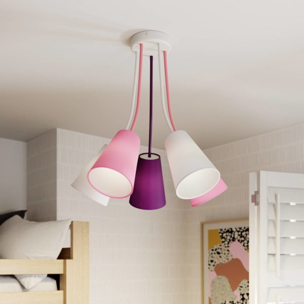 TK Lighting Plafonnier Wire Kids 5 lampes
