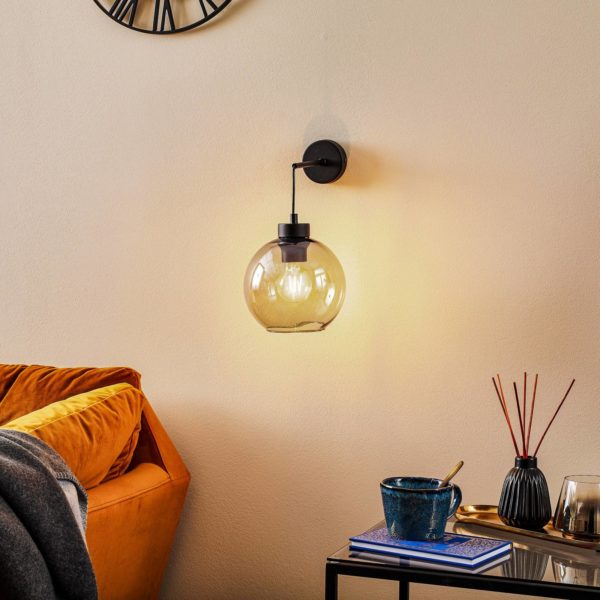 TK Lighting Applique murale Cubus à 1 lampe noir/gris graphite clair TK Lighting