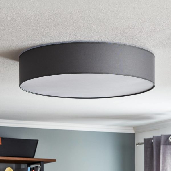 TK Lighting Plafonnier Rondo, gris Ø 60 cm TK Lighting