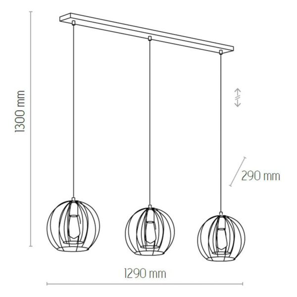 TK Lighting Suspension Jaula avec abat-jour cage