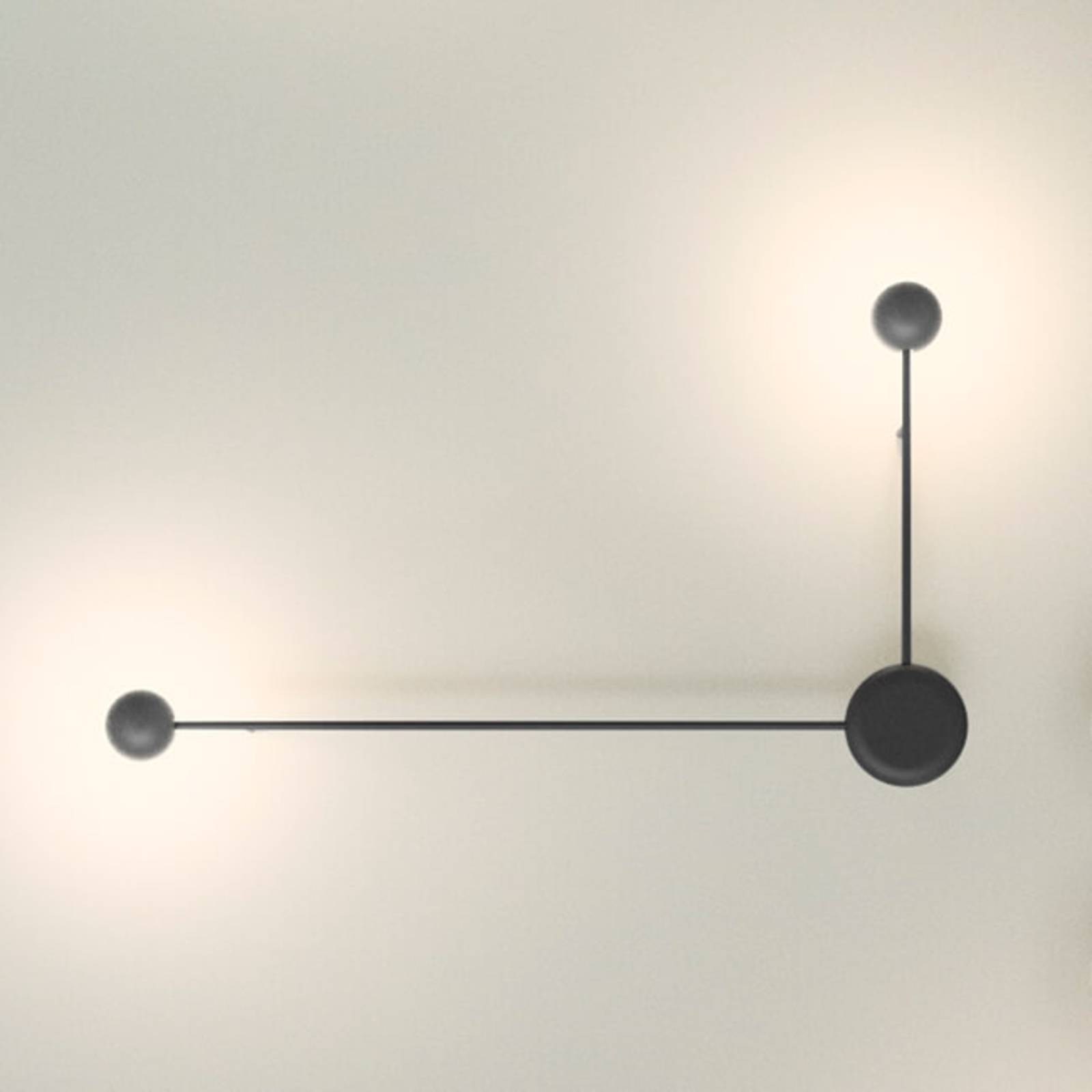 Vibia Pin - applique LED à 2 lampes noire Vibia