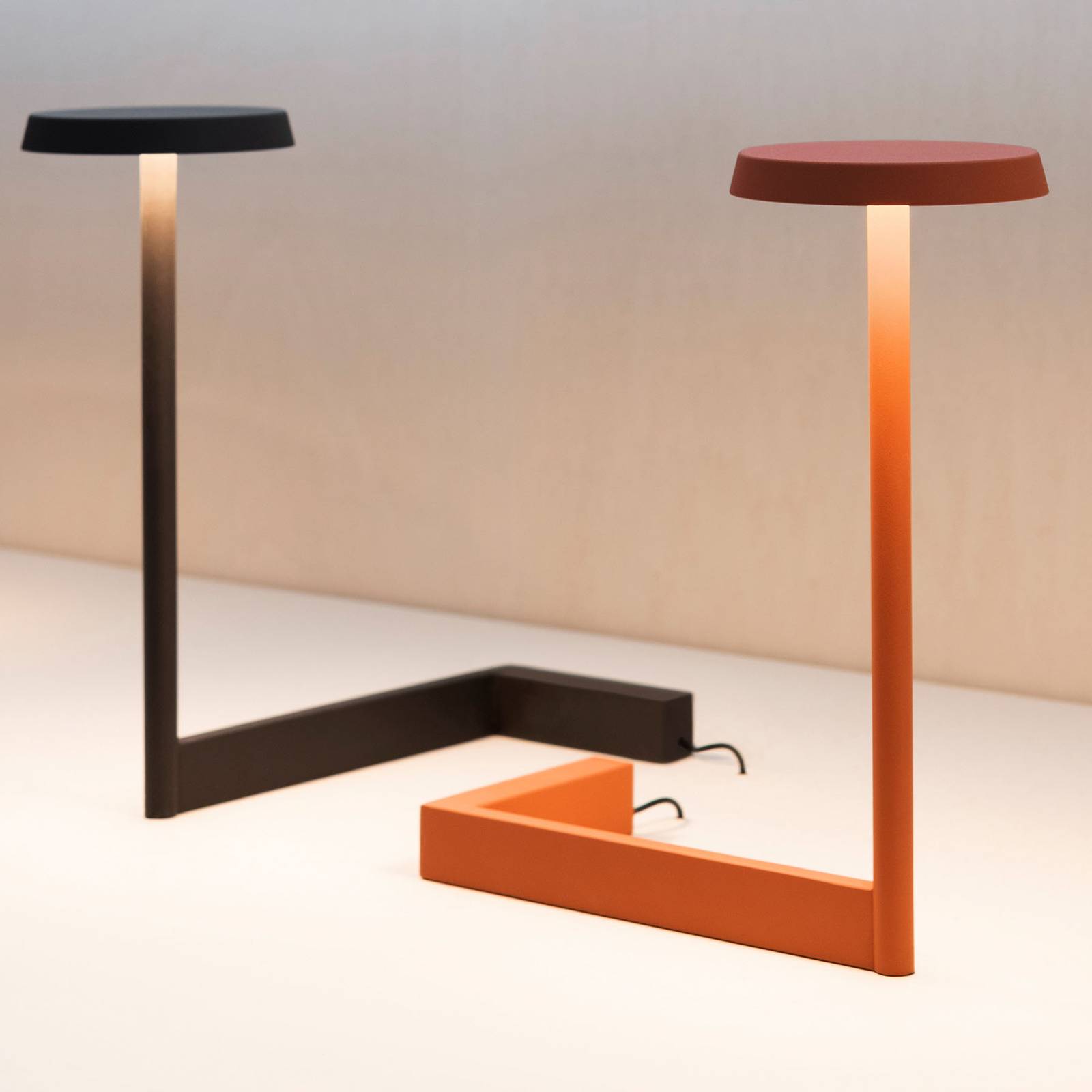 Vibia Flat lampe à poser LED 30 cm terracotta Vibia