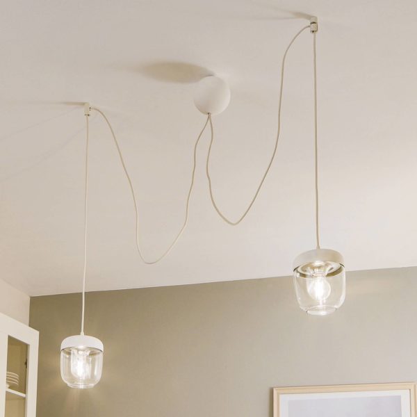 UMAGE Acorn suspension blanche/acier