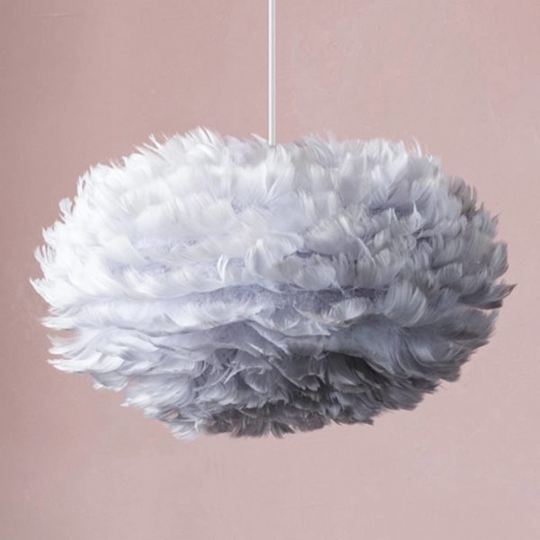 UMAGE Eos mini suspension à plumes grises UMAGE