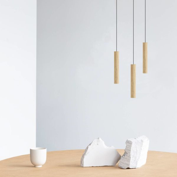 UMAGE Chimes Cluster 3 suspension chêne clair UMAGE