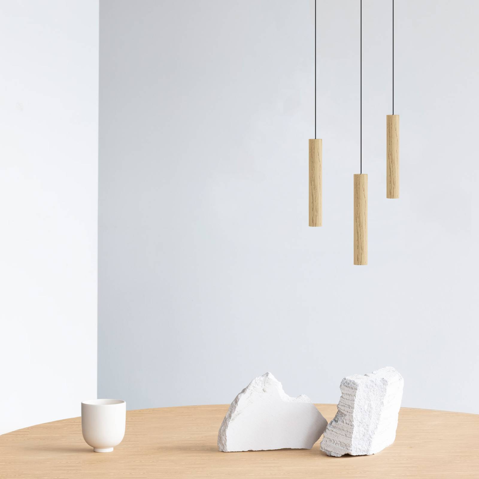 UMAGE Chimes Cluster 3 suspension chêne clair UMAGE