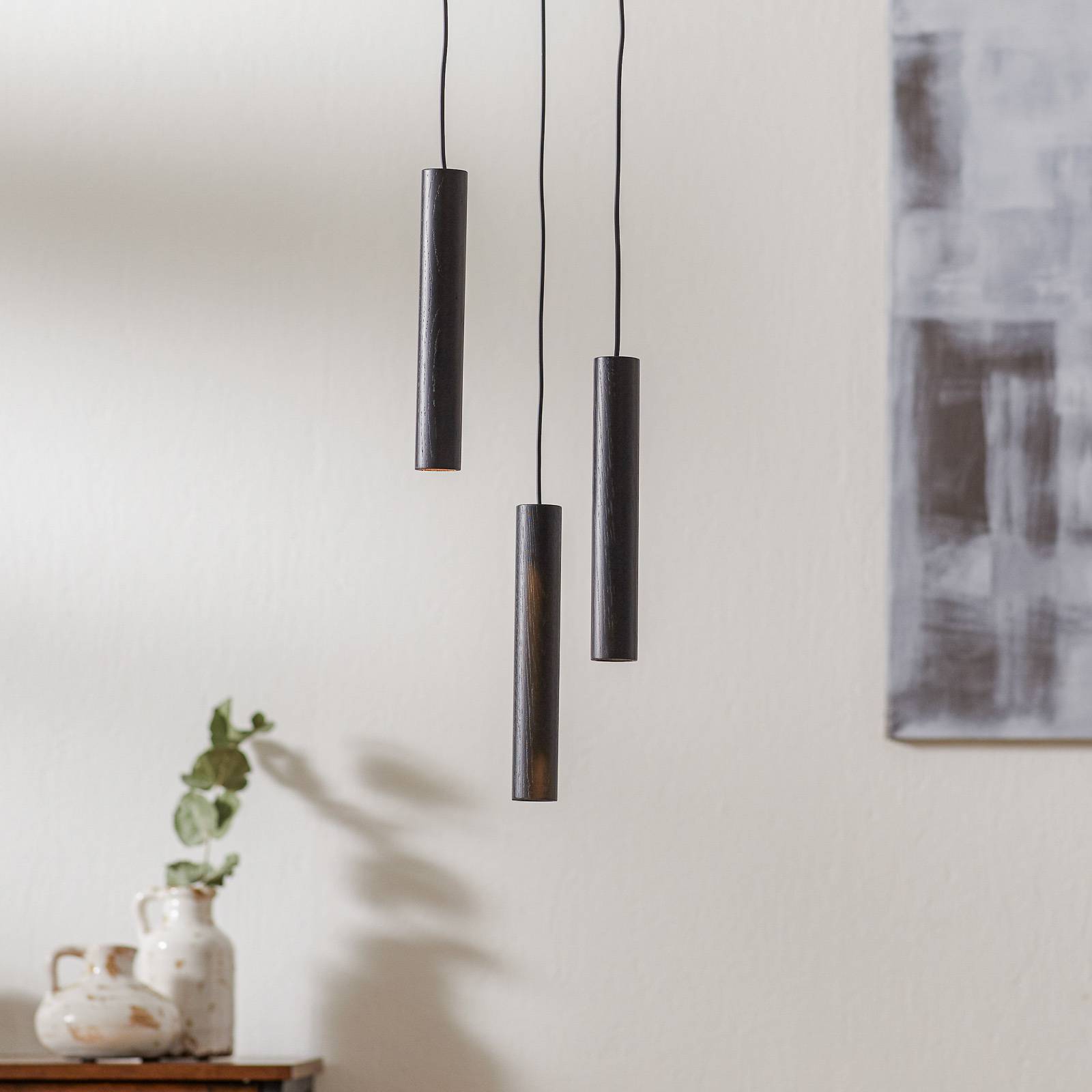 UMAGE Chimes Cluster 3 suspension chêne noir UMAGE