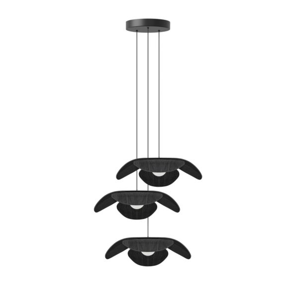 UMAGE Forget Me Not medium Suspension à 3 lampes chêne noir UMAGE