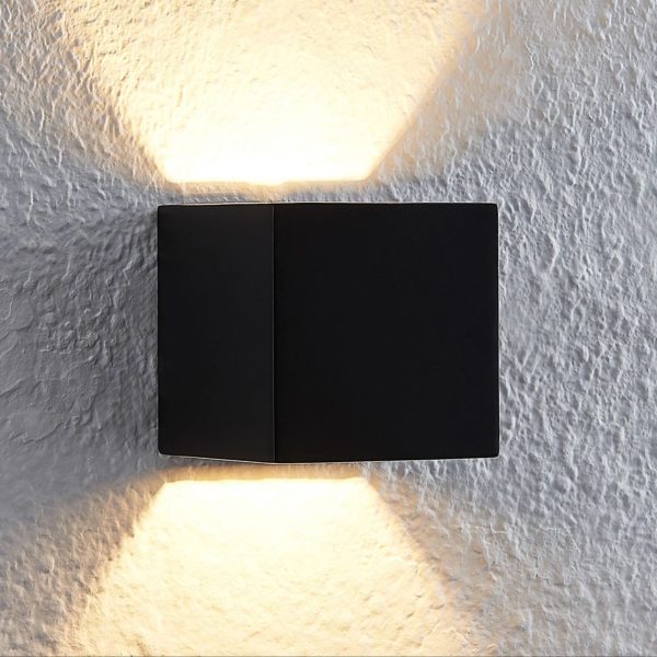 Lindby Quaso applique LED, béton noir LINDBY