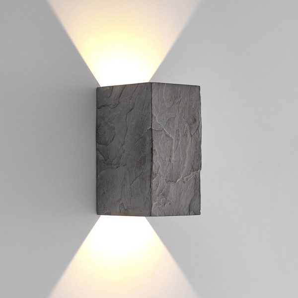 Lucande applique d’extérieur LED Vigga, ardoise LUCANDE