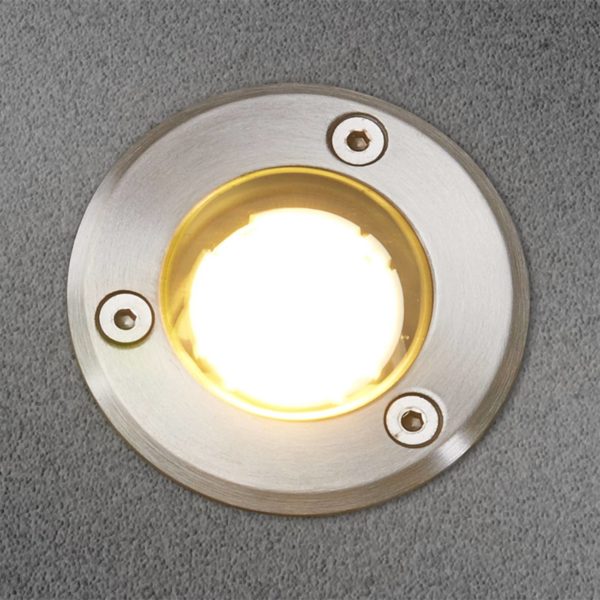 Lucande IP67 spot LED encastrable dans le sol Kenan inox LUCANDE