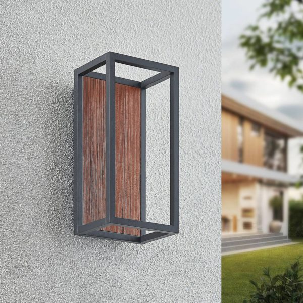 Lucande Rafail applique d’extérieur LED gris foncé LUCANDE