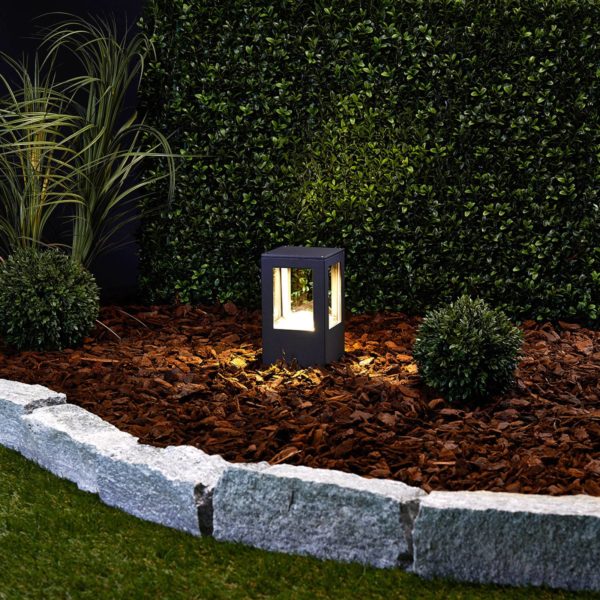 Lucande Luminaire pour socle LED Nicola rectangulaire IP54 LUCANDE