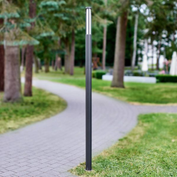 Lucande Lampadaire d'extérieur LED Sidny élancé et moderne LUCANDE