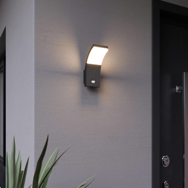Lucande Applique d’extérieur LED Timm avec capteur LUCANDE