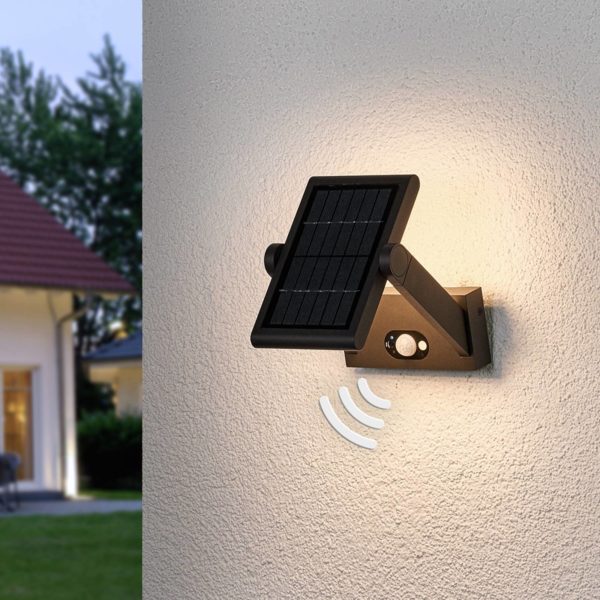 Lucande Applique d’extérieur LED solaire Valerian LUCANDE
