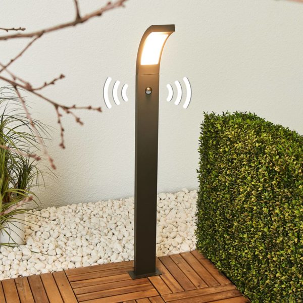Lucande Borne lumineuse LED Juvia en alu