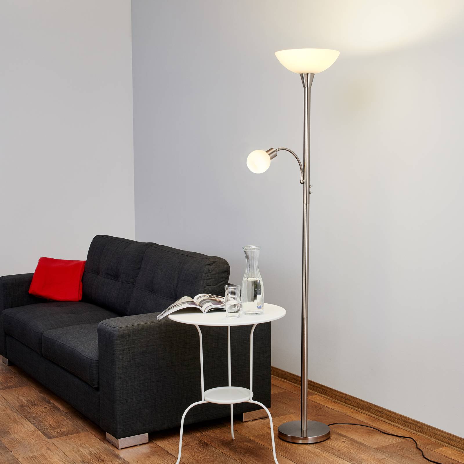 Lindby Lampadaire indirect Elaina liseuse