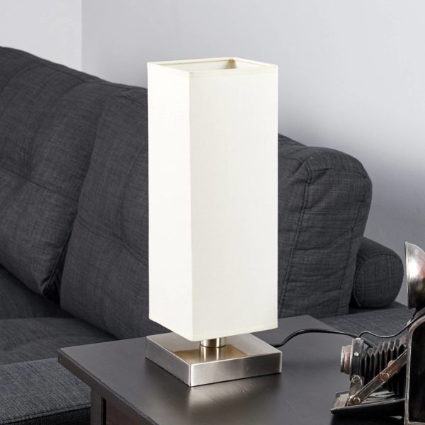 Lindby Martje - Lampe à poser blanche à ampoule E14 LINDBY