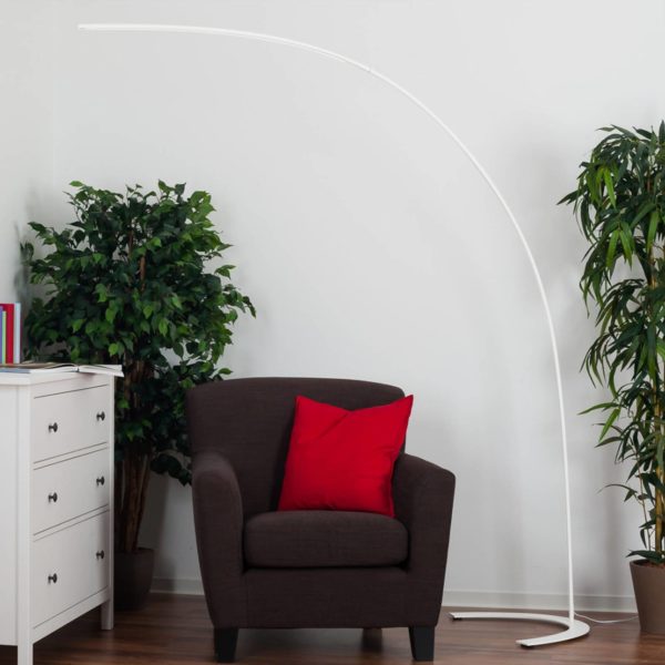 Lindby Lampadaire LED minimaliste Danua en blanc LINDBY