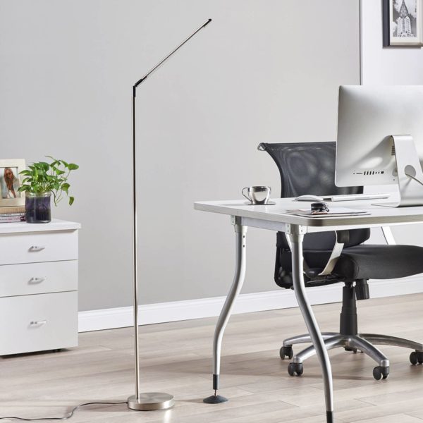 Lindby Lampadaire LED minimaliste Jabbo pour lire LINDBY