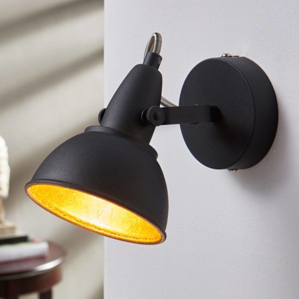 Lindby Applique Julin noir et doré LINDBY