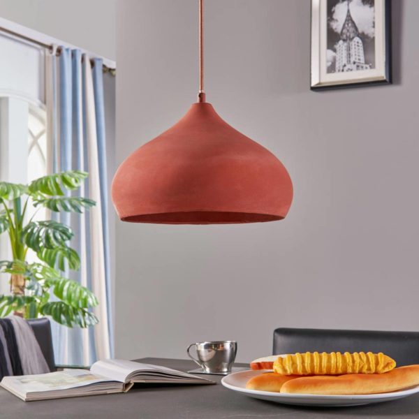 Lindby Suspension terracotta Fiona de forme esthétique LINDBY