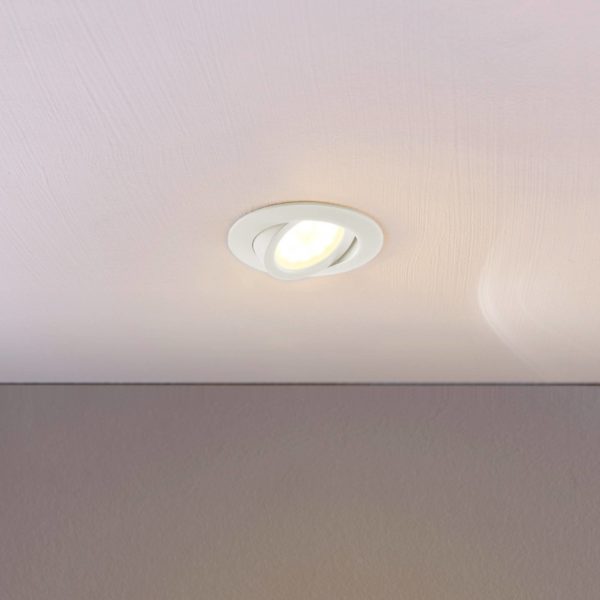 Lindby Spot encastré LED Andrej, rond, blanc crème LINDBY