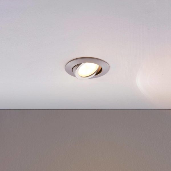 Lindby Spot encastré LED Andrej, rond, aluminium LINDBY