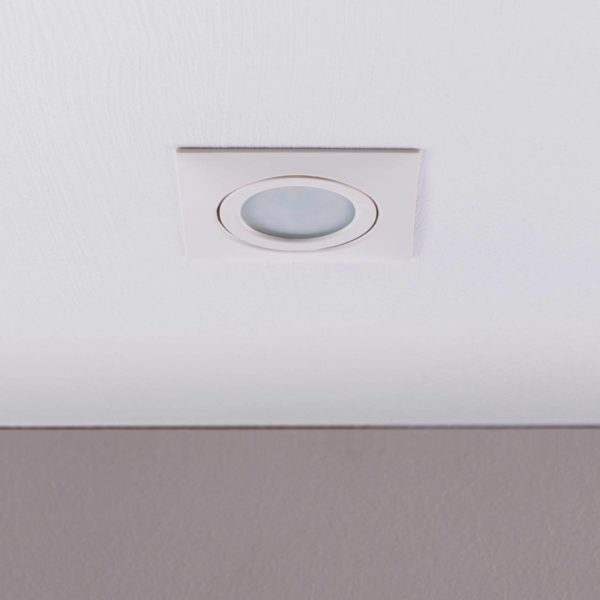 Lindby Spot encastré LED Andrej, angulaire, blanc LINDBY
